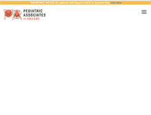 Tablet Screenshot of pediatric-associates.com